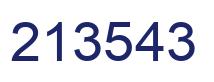 Number 213543 blue image