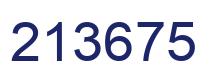 Number 213675 blue image