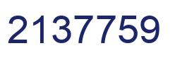 Number 2137759 blue image