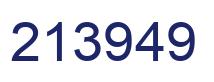 Number 213949 blue image