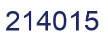 Number 214015 blue image