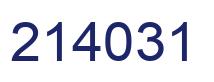Number 214031 blue image