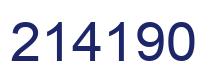 Number 214190 blue image