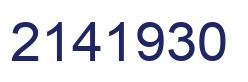 Number 2141930 blue image