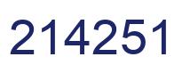 Number 214251 blue image