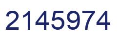 Number 2145974 blue image