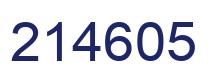 Number 214605 blue image