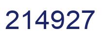 Number 214927 blue image