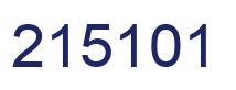 Number 215101 blue image
