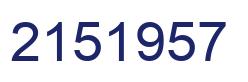 Number 2151957 blue image