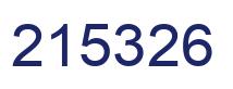 Number 215326 blue image