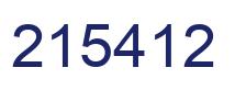 Number 215412 blue image