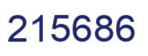 Number 215686 blue image