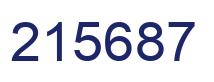 Number 215687 blue image