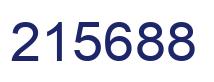 Number 215688 blue image