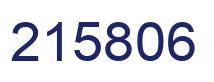 Number 215806 blue image