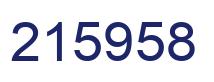 Number 215958 blue image