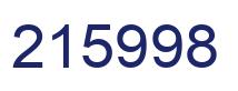 Number 215998 blue image
