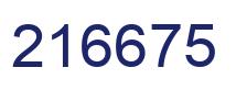 Number 216675 blue image