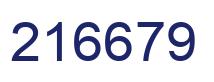 Number 216679 blue image