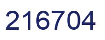 Number 216704 blue image