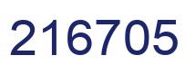 Number 216705 blue image