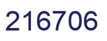 Number 216706 blue image