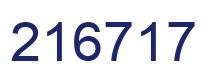 Number 216717 blue image