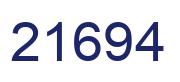 Number 21694 blue image
