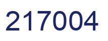 Number 217004 blue image