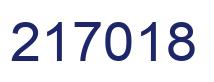 Number 217018 blue image