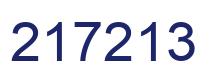 Number 217213 blue image