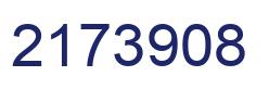 Number 2173908 blue image
