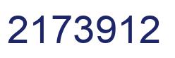 Number 2173912 blue image