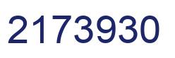 Number 2173930 blue image