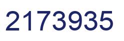 Number 2173935 blue image