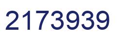 Number 2173939 blue image