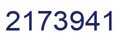 Número 2173941 imagen azul