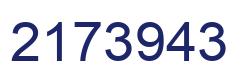 Número 2173943 imagen azul