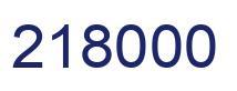 Number 218000 blue image