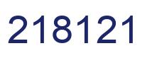 Number 218121 blue image