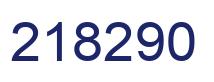 Number 218290 blue image