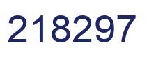 Number 218297 blue image