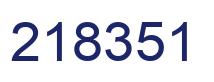 Number 218351 blue image
