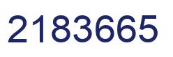 Number 2183665 blue image