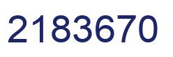 Number 2183670 blue image
