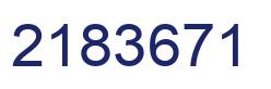 Number 2183671 blue image