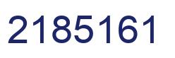 Number 2185161 blue image