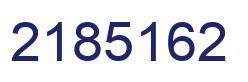 Number 2185162 blue image