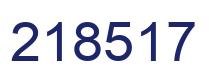 Number 218517 blue image